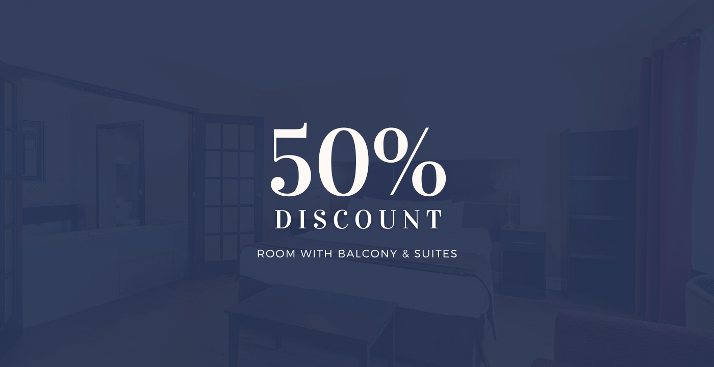 Balconies and suites at 50% off